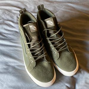 Olive green mens Vans